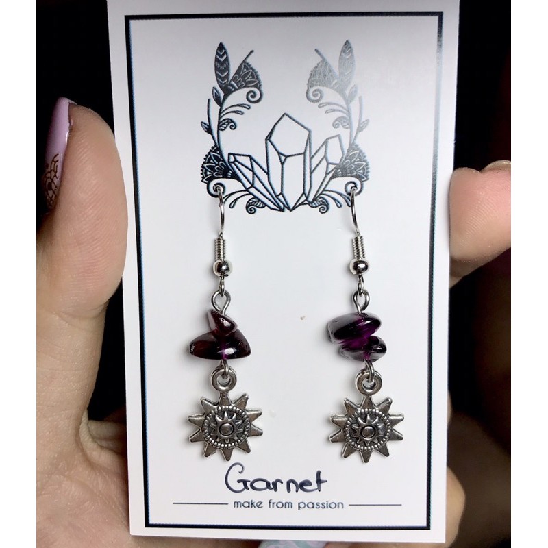 COLORFUL - Hoa tai Handmade phối charm, vụn bóng cá tính