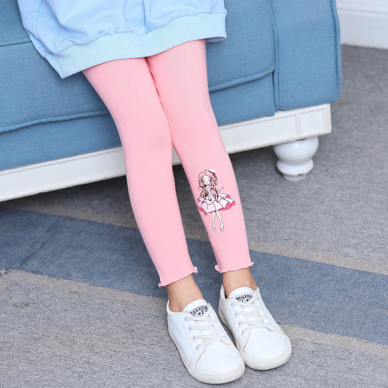 Quần Legging Cotton Hoạ Tiết Hoạt Hình Cho Bé Gái Size 100 160