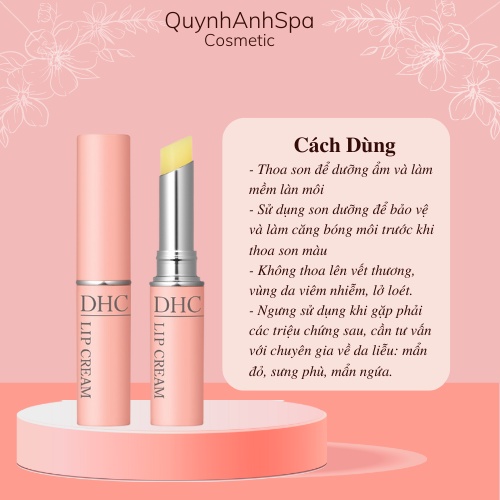 Son dưỡng môi DHC Lip Cream 1,5g , dưỡng ẩm, giảm thâm môi quynhanhspa20