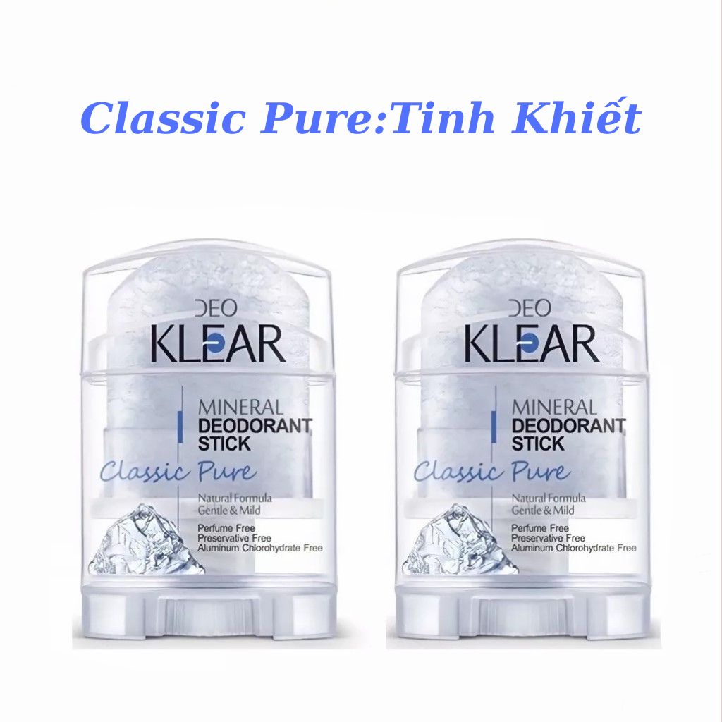 Lăn Nách Đá Khoáng Deo KLEAR 70gr Thái Lan Ngăn Mùi Làm Trắng.