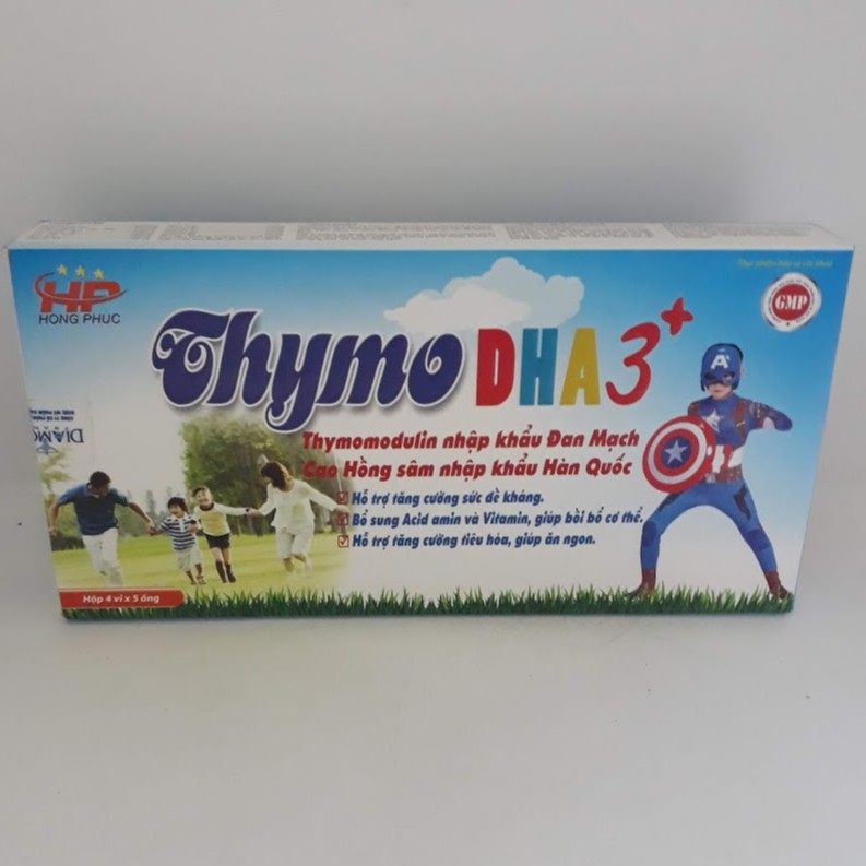 Thymo DHA 3+ hộp 20 ống tăng đề kháng cho bé