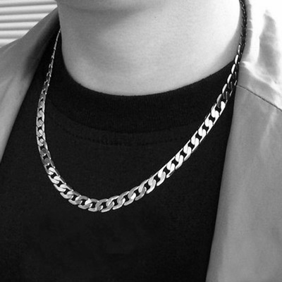 Vòng cổ thép titan không gỉ khắc chữ NK đơn giản phong cách hip hop cho nam và nữ
