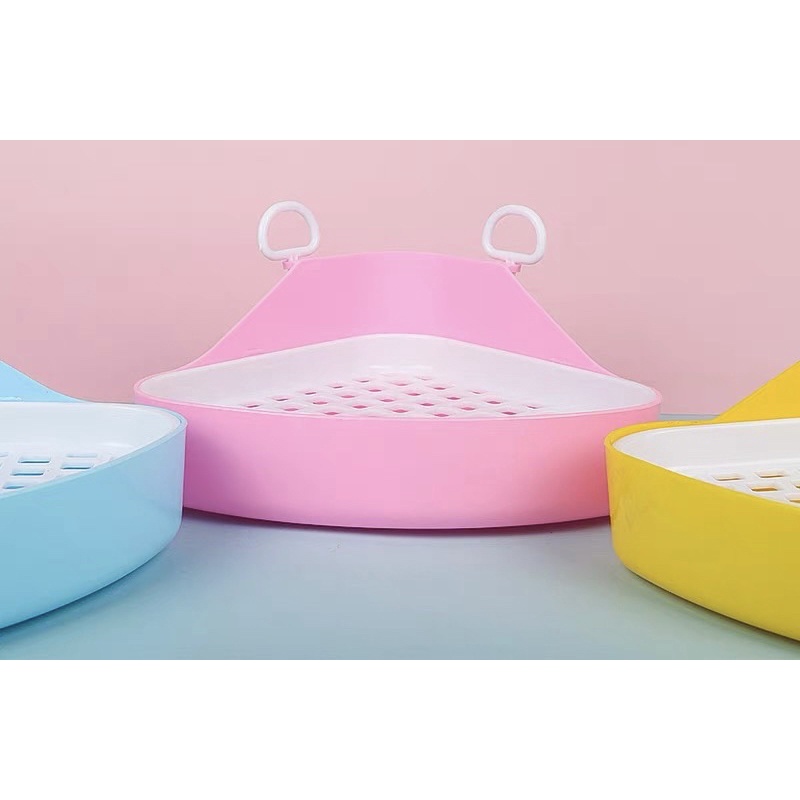 khay vệ sinh tam giác nhỏ dành cho thỏ và gunea pig baby