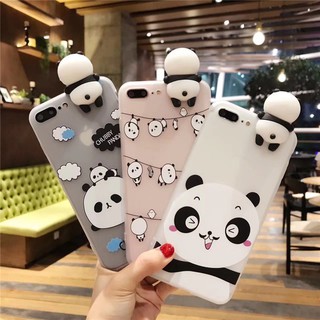 Ốp điện thoại silicon mềm có hình gấu trúc 3D dễ thương cho VIVO Y51 Y53 Y55 V5 Lite