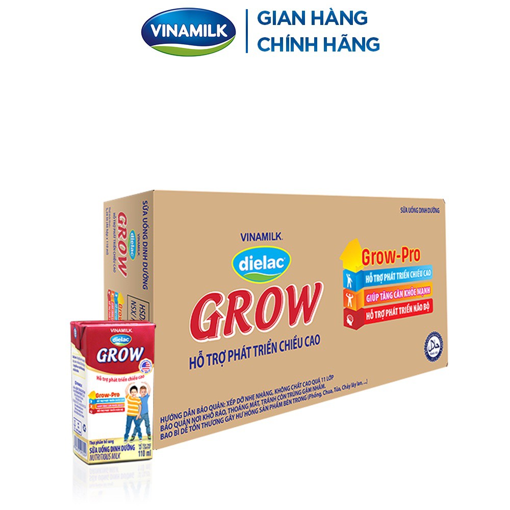 Thùng 48 Hộp Sữa Bột Pha Sẵn Vinamilk Dielac Grow 110ml - Sữa Nước ...