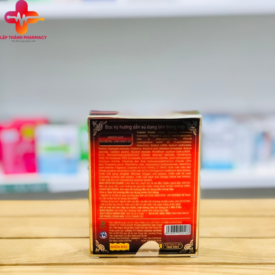 Nhuộm tóc hán phương - linh chi đen tóc, thảo dược thiên nhiên, an toàn