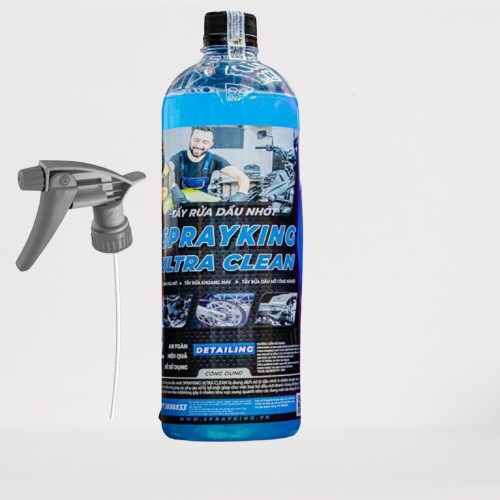 nước xanh tẩy rửa dầu nhớt , lóc máy Sprayking clean ( có vòi xịt kèm theo )