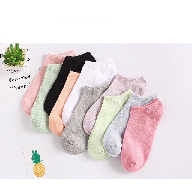 Set 5~ 10 Đôi Tất Unisex Xuất Nhật Nhiều Màu H7