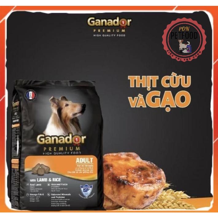 Thức ăn cho chó trưởng thành vị thịt cừu và cơm Ganador Adult Lamb and Rice 3kg