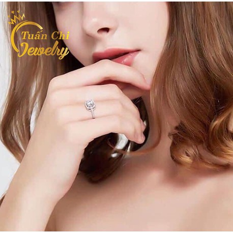 Nhẫn Bạc Nữ FREESHIP Nhẫn Nữ Cao Cấp Gắn Đá Vuông Nổi Bật, Sang Trọng, Kết Hợp Đá Viền