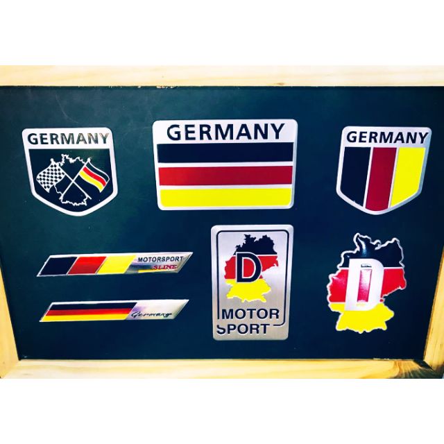 Bộ tem nhôm cờ Đức 7 cái