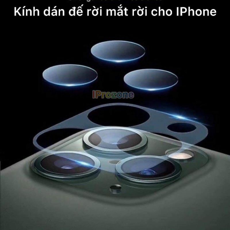 Kính bảo vệ camera iphone 11 / 11 Pro / 11 Promax đế rời - mắt rời