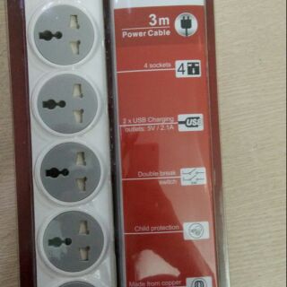 Ổ cắm đa năng Huntkey SZN-507 3m chống sét 4 ổ / 2 USB
