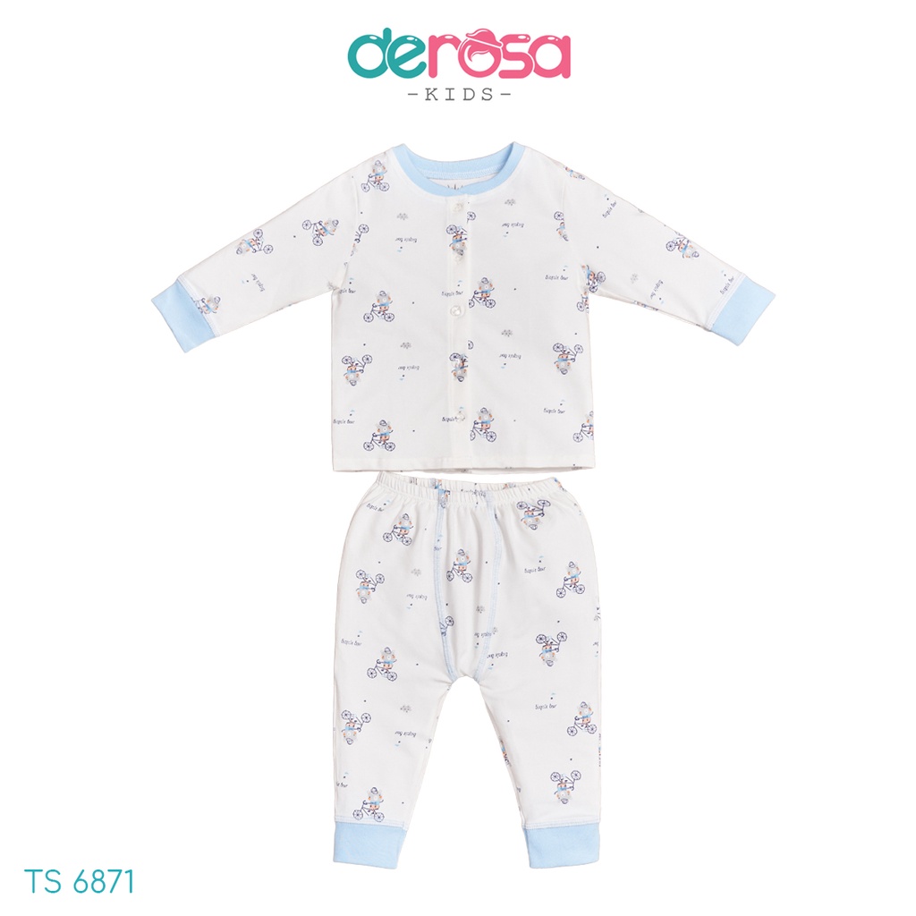 Bộ quần áo cho bé sơ sinh DEROSA KIDS đồ bộ bé gái và bé trai dài tay | 9M - 2Y | TS 6871