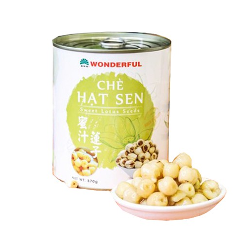 Hạt sen ngâm đường Wonderful 870g - hạt sen mềm , thơm