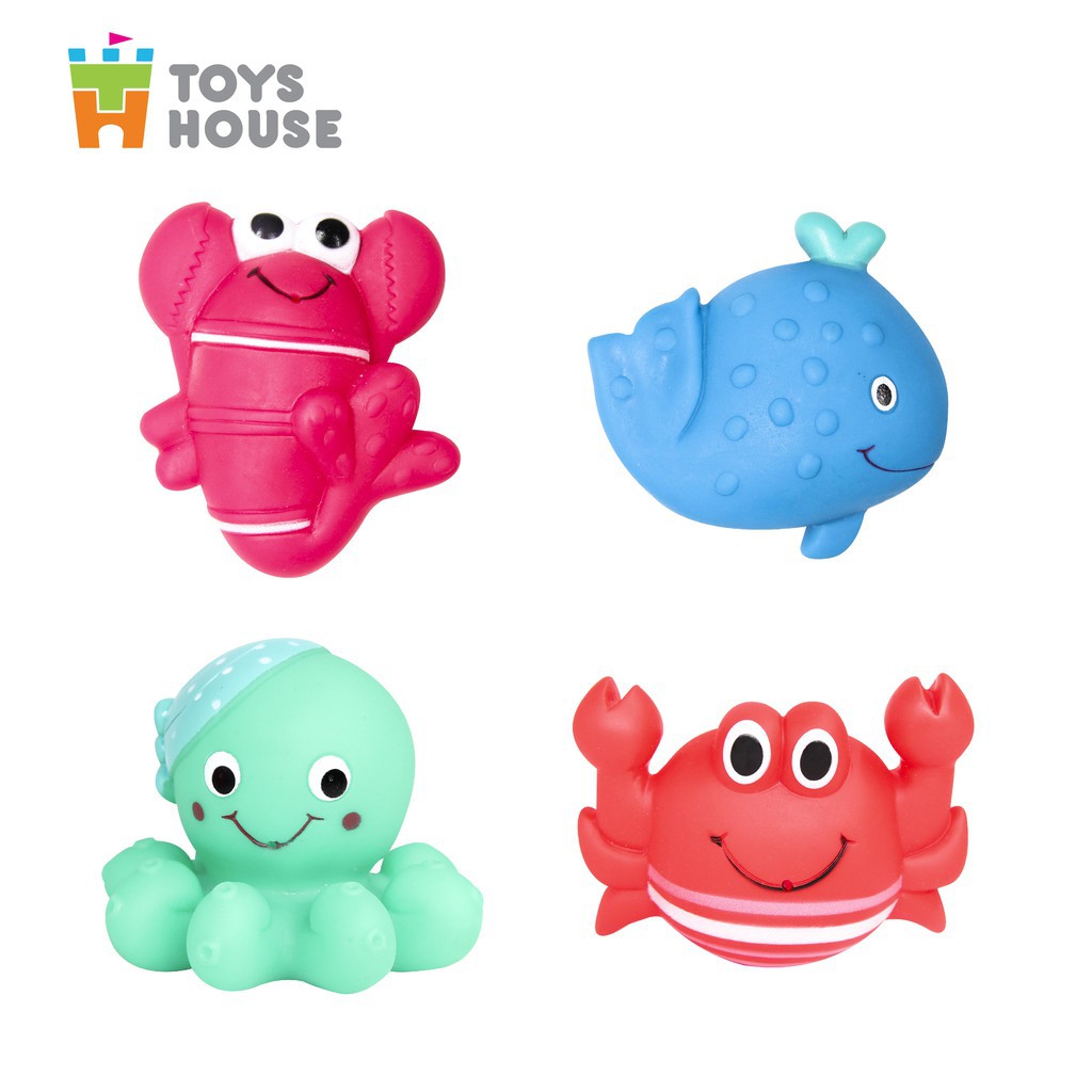 Đồ chơi nhà tắm cho bé-set 4 món hình sinh vật biển vô cùng dễ thương Toys House, hàng chính hãng