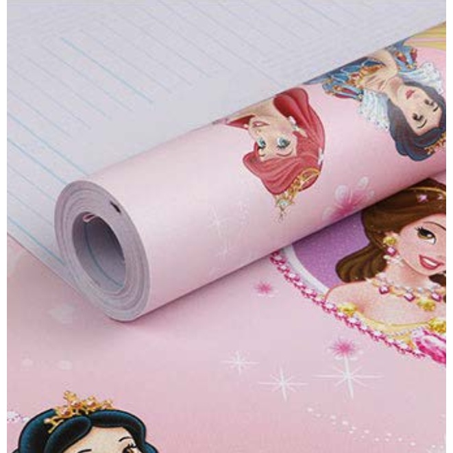 Decal giấy dán tường CÔNG CHÚA HỒNG khổ 45cm keo sẵn