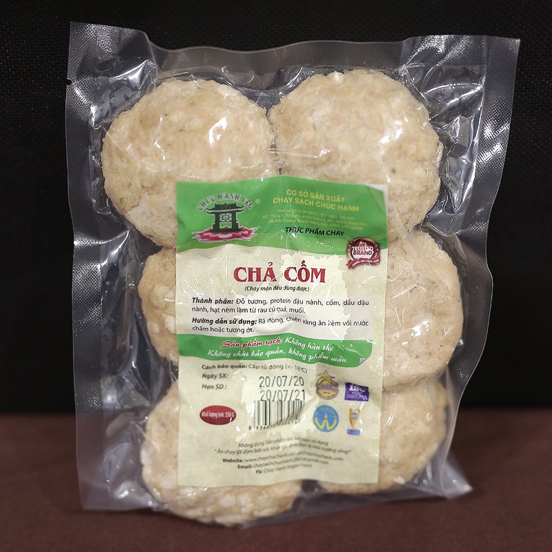 Chả cốm 250gr, Chay Chúc Hạnh, Thực Phẩm Chay Dinh Dưỡng, Thuần Chay Healthy, Đồ Ăn Chay