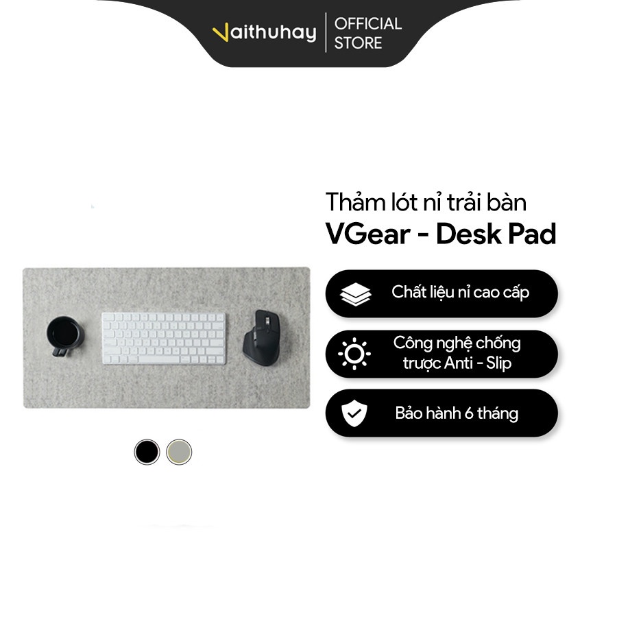 Thảm Lót Chuột Máy Tính Để Bàn Làm Việc Desk Pad Chất Liệu Nỉ Chống Trượt - Vaithuhay