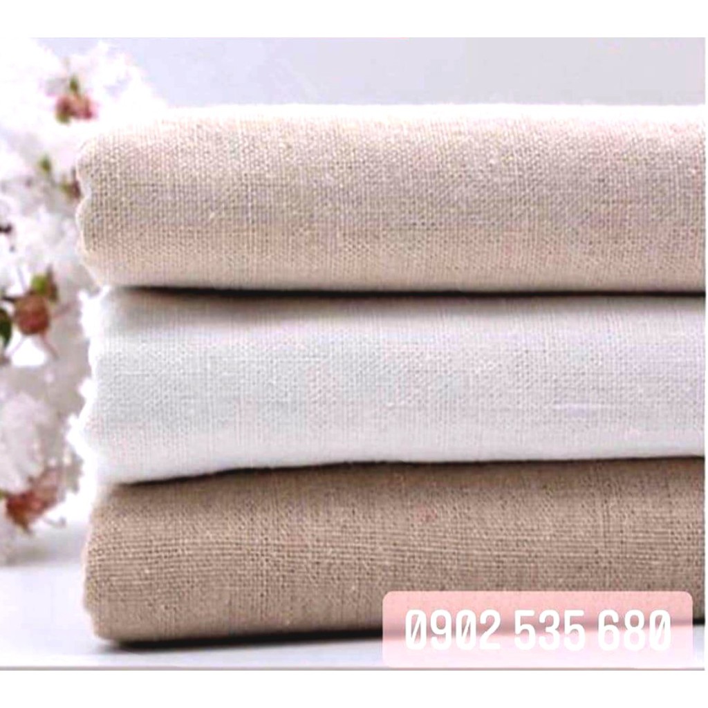 Vải Bố Canvas  mộc lót thô khổ 1m6 làm Rèm, khăn trải bàn, chụp ảnh sản phẩm, lót túi