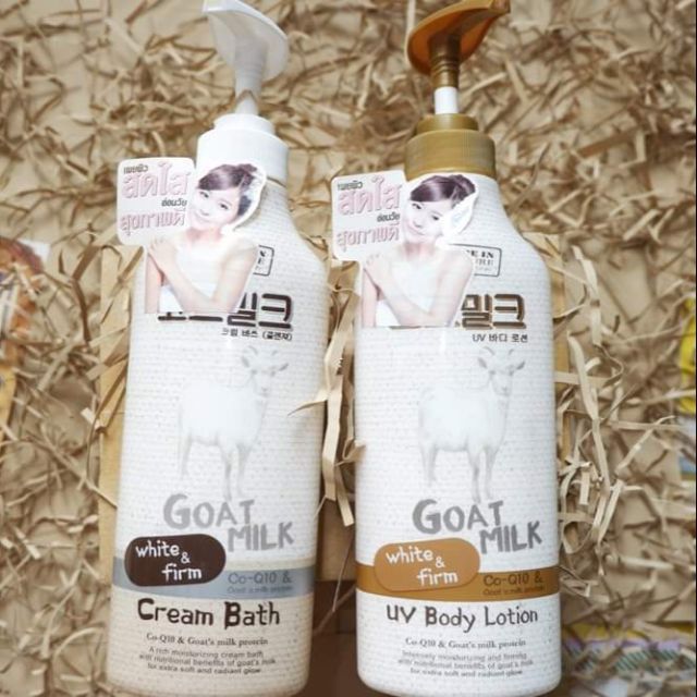 Sữa tắm sữa dê Made in nature Goat Milk Cream Bath 450ml