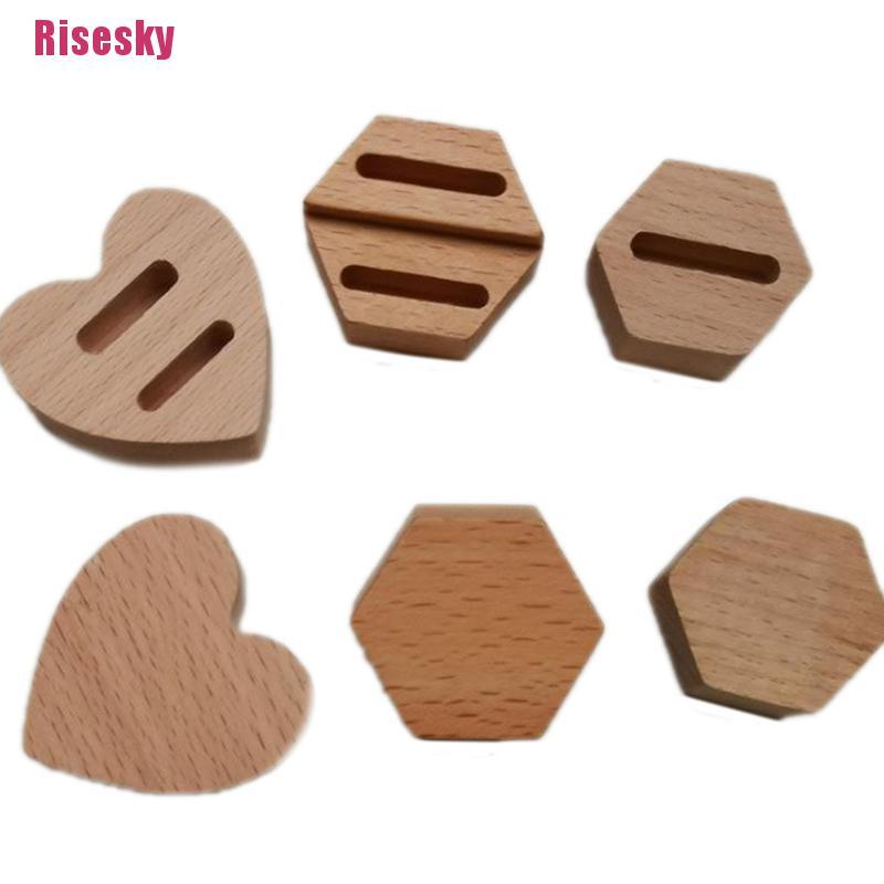 Giá Đỡ Trưng Bày Nhẫn Hình Lục Giác / Trái Tim Bằng Gỗ