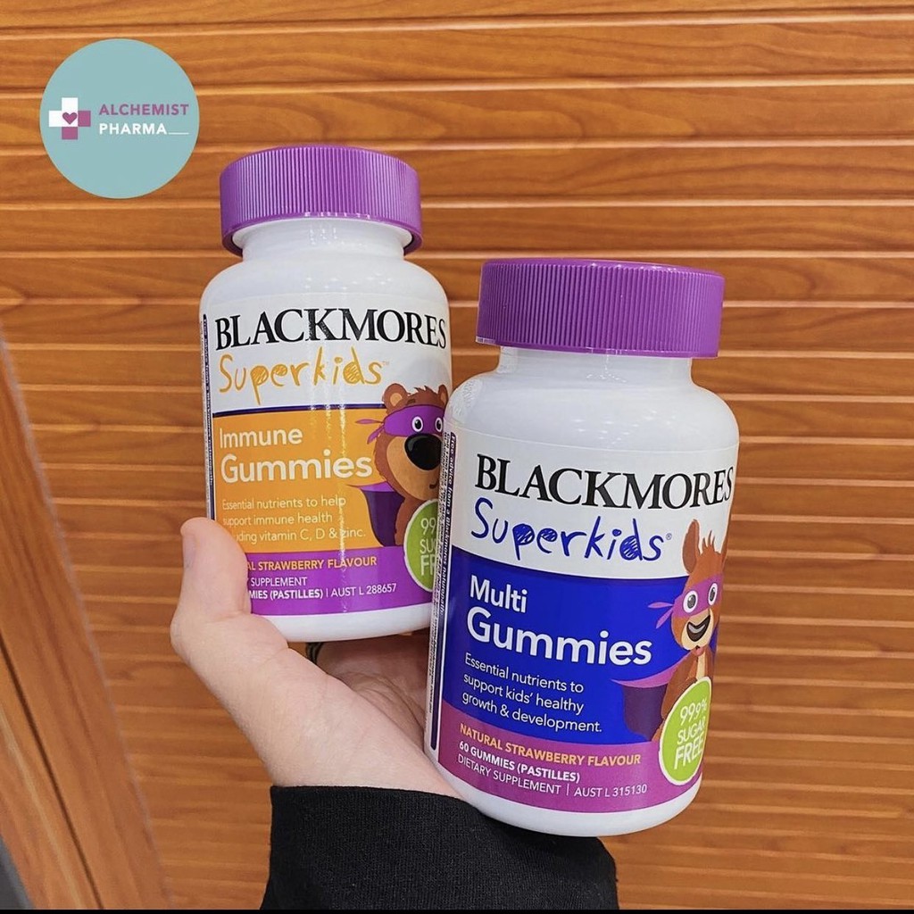 KẸO DẺO TĂNG CƯỜNG SỨC ĐỀ KHÁNG CHO BÉ TRÊN 2 TUỔI BLACKMORES SUPERKIDS IMMUNE GUMMIES 60 VIÊN | Thế Giới Skin Care