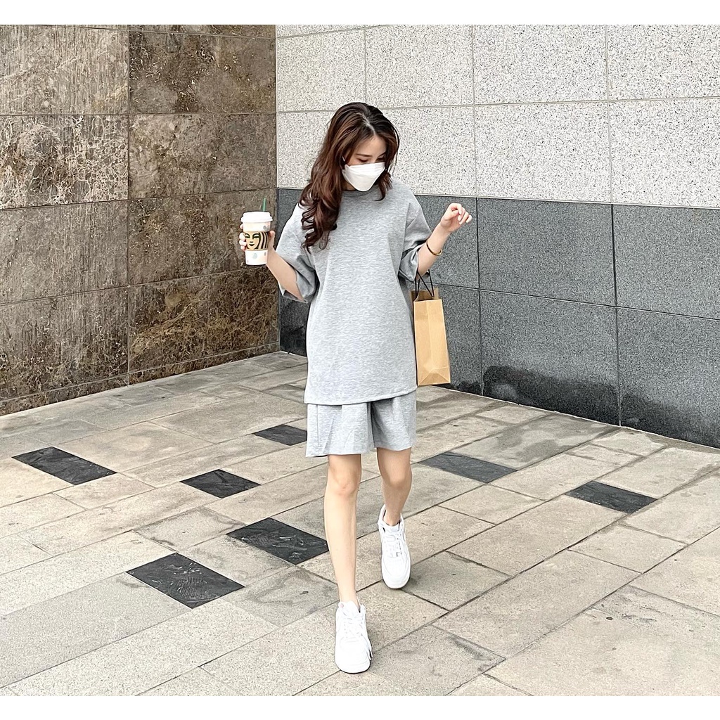 (FREESHIP) set đồ cotton tổ ong cộc tay trơn miho.house