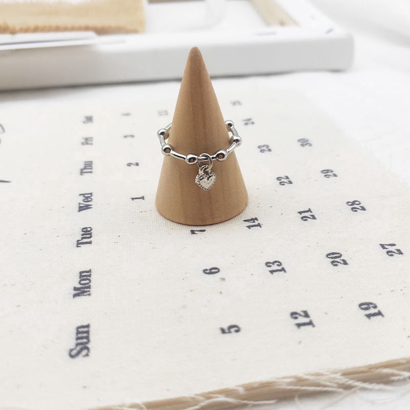 Nhẫn 23220 mặt trái tim phong cách hip hop cá tính Hàn Quốc thời trang cổ điển độc đáo dễ phối đồ