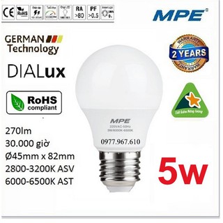 Bóng đèn Led MPE 5W siêu sáng siêu bền, siêu tiết kiệm điện Điện Gia Dụng Bảo Minh - Điện Gia Dụng Bảo Minh