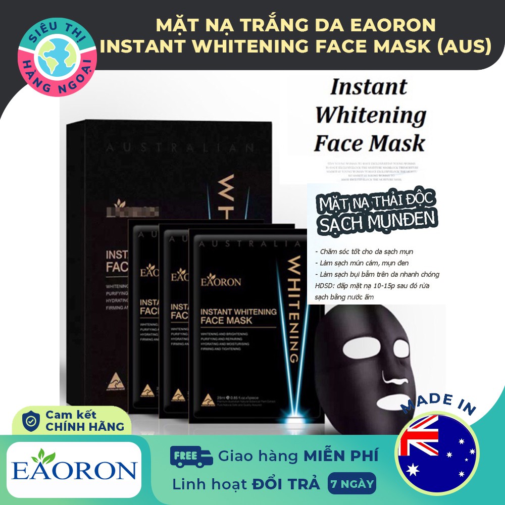 Mặt nạ dưỡng da Eaoron - 5 miếng [Săn chắc cơ mặt;mờ nám, tàn nhang; khóa ẩm] Hàng Úc