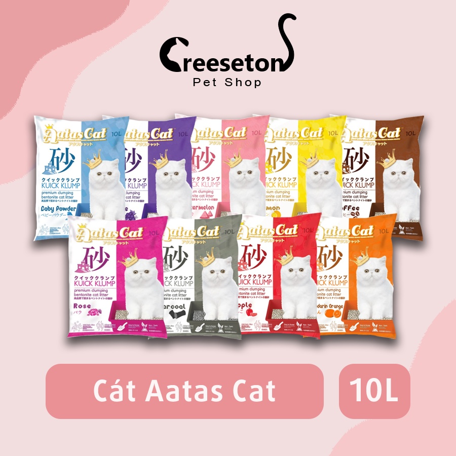 Cát đất sét Aatas Cat cho mèo 10L
