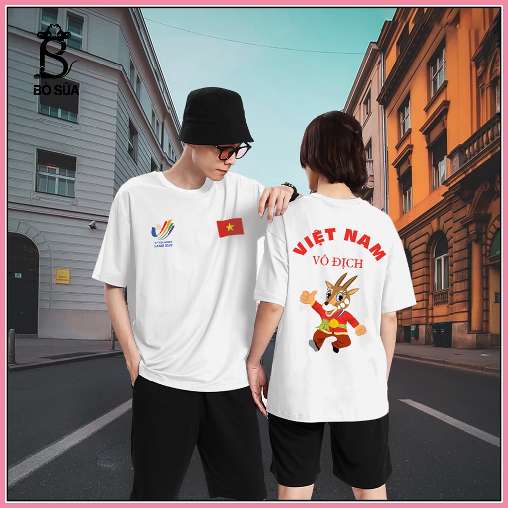 Áo thun nam nữ form rộng, áo thun SeaGame 31 Hot nhất 2022