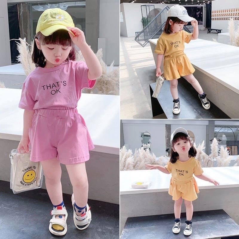 [MẪU MỚI] BỘ CỘC TAY THAT'S OK CHẤT COTTON MỀM MÁT ĐÁNG YÊU CHO BÉ TRAI VÀ GÁI 7-18KG. VIDEO THẬT