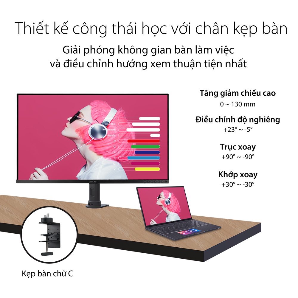 Màn Hình Máy Tính ASUS ProArt Display PA329CV 32 inch 4K UHD IPS USC typeC - Hàng Chính Hãng