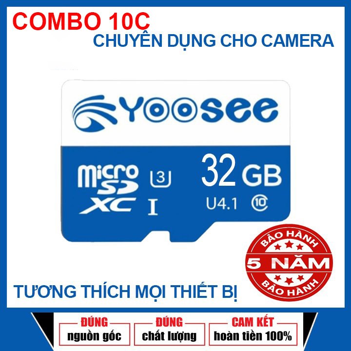 [Sỉ Combo] 10 thẻ Micro SD 32Gb dùng cho yoosee camera