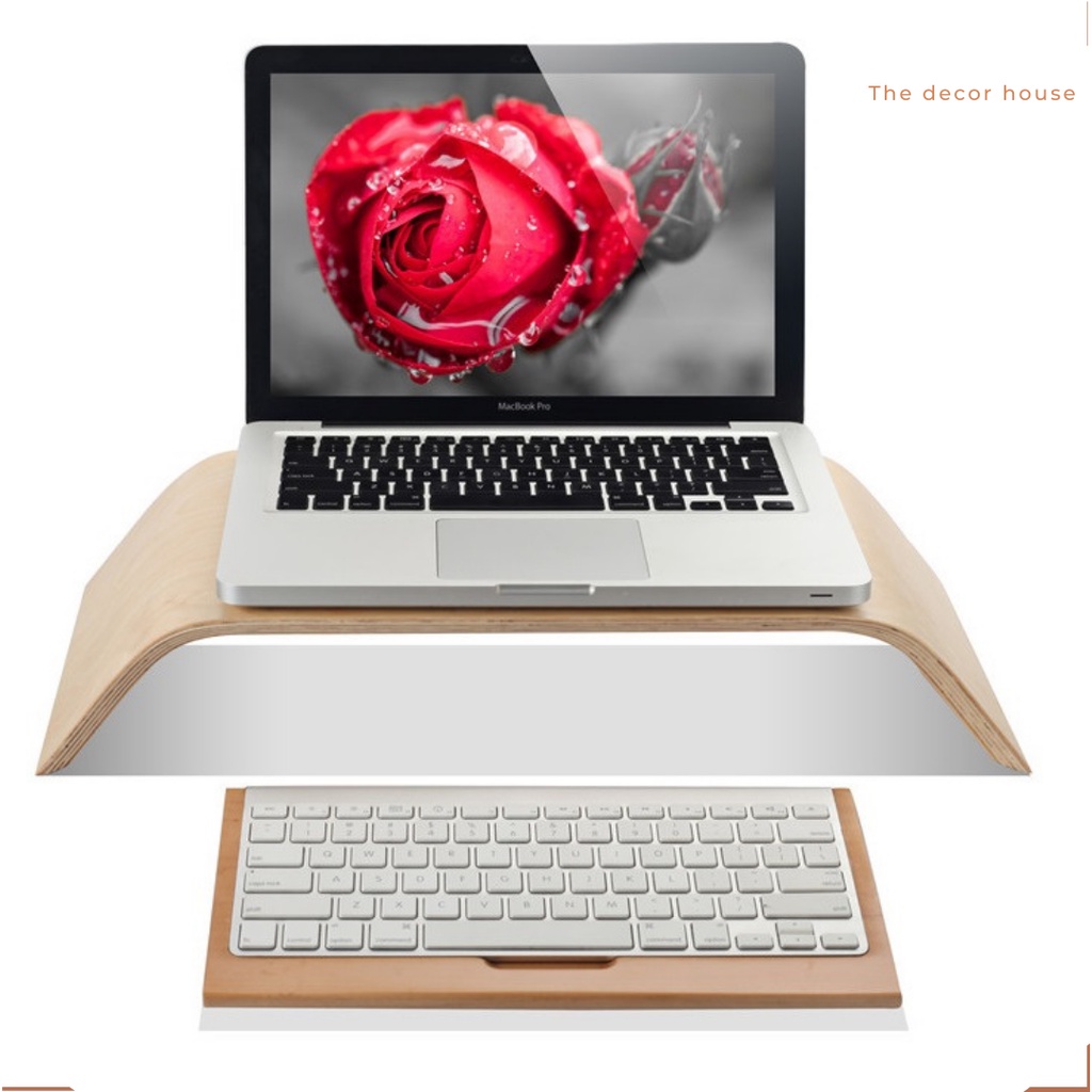 Kệ kê màn hình máy tính laptop gỗ Plywood cải thiện dáng ngồi DECOSA