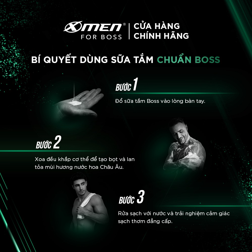 Sữa tắm Nước hoa X-Men For Boss Motion 650g - Mùi hương năng động phóng khoáng - Chính Hãng Giá Tốt