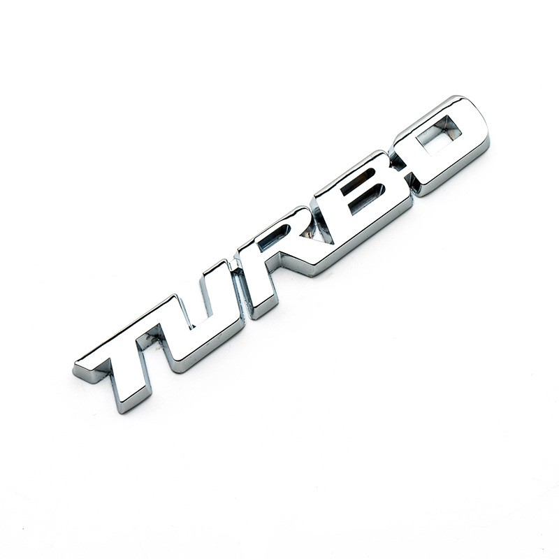 Logo 3D kim loại TURBO độ xe ô tô các loại hàng 3d cao cấp