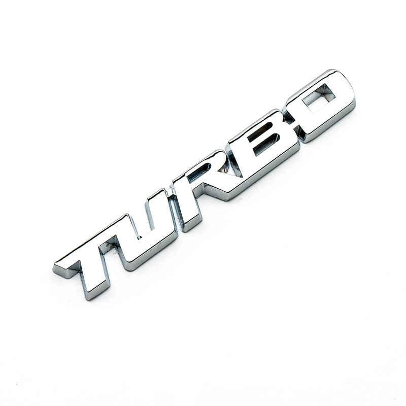 Logo 3D kim loại TURBO