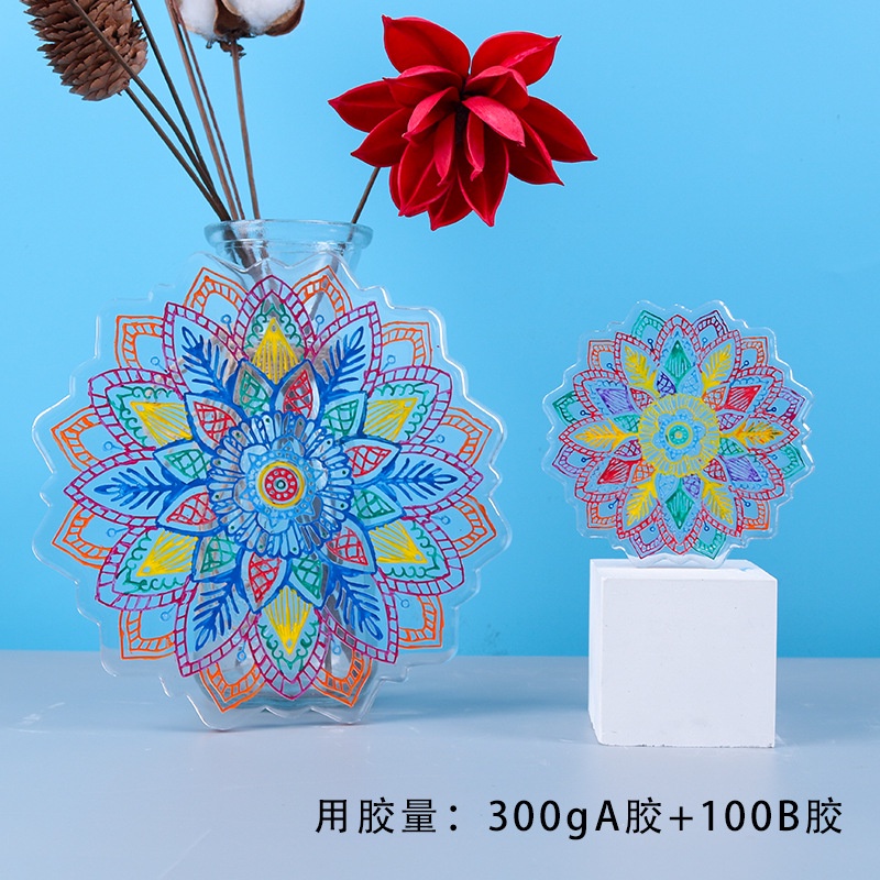 Khuôn Silicone Làm Đế Lót Ly Hình Hoa Hướng Dương DIY