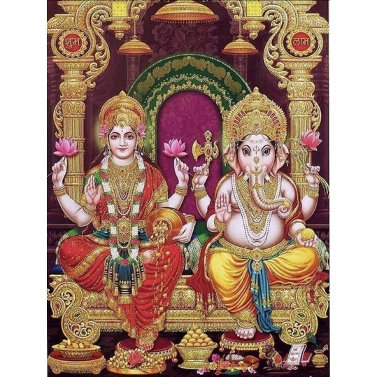 Bộ Tranh Đính Đá 5d Hạt Tròn Tự Làm Hình Ấn Độ Voi Trang Trí Phòng Khách