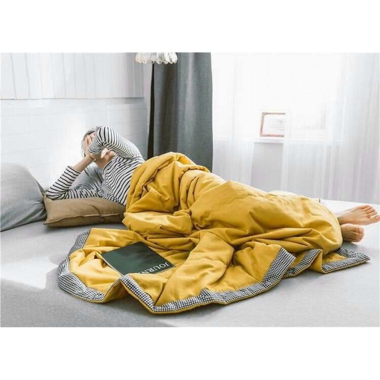 Chăn hè cotton đũi Zara Home cao cấp Ánh Sao siêu mềm thoáng viền ROMA ( hàng loại 1) kích thước 2m x 2m3