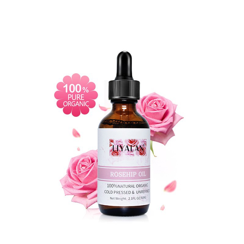 LIYALA'N 100% Pure Natural Organic Cold Pressed Hair Care Rosehip Oil Skin Care Anti-wrinkle Face Oil