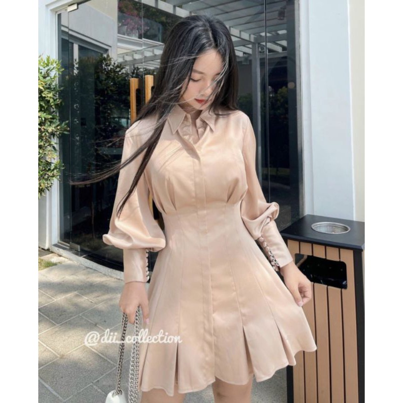 Đầm vest tay dài xòe xinh xắn Teddy Dress