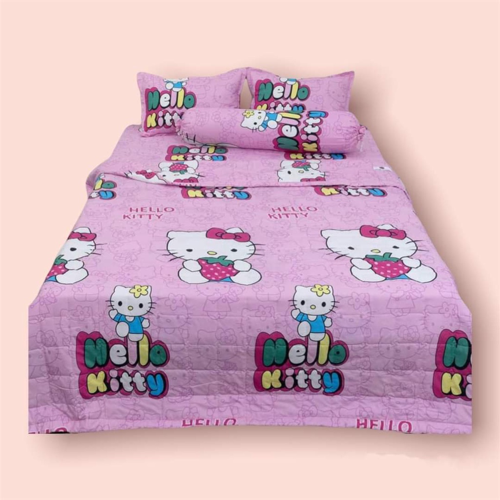 Chăn Ga Gối Cotton Poly Hoạt Hình Siêu Dễ Thương