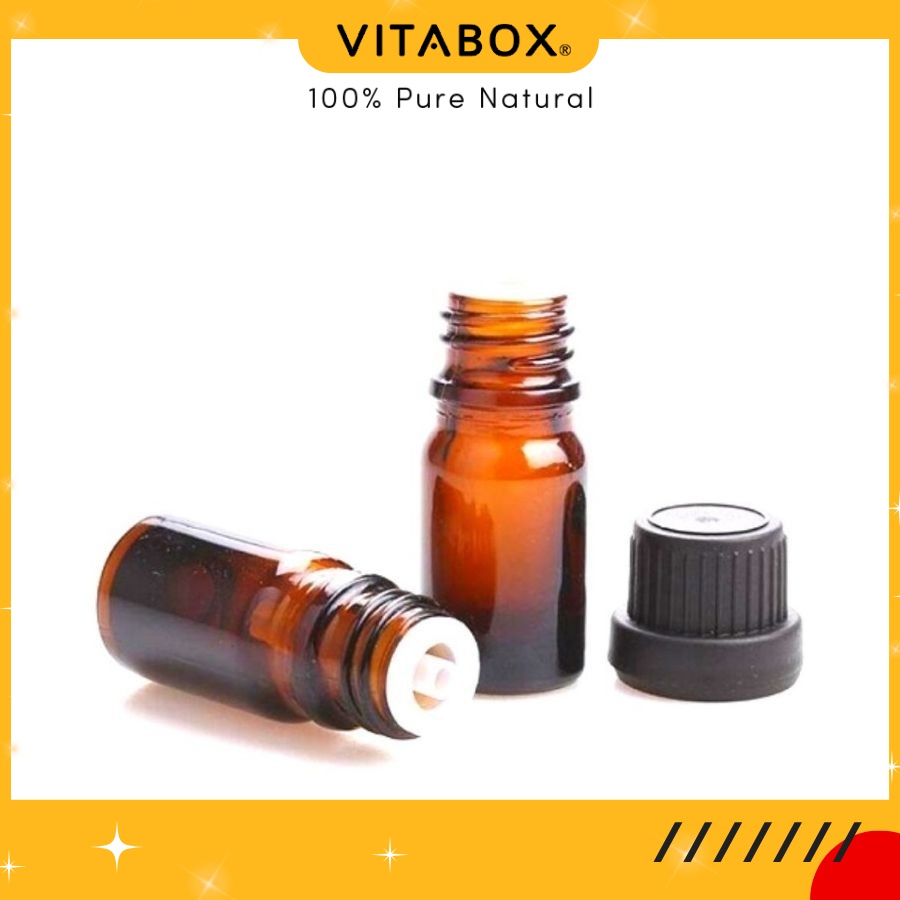Chai Tinh Dầu Nhỏ Giọt 5mL, 10mL, 30mL, 50mL, 100mL thủy tinh màu nâu Amber- đầu nhỏ giọt / đầu bóp dropper / xịt giọt