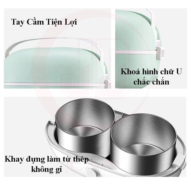 Hộp Cơm Cắm Điện 1 Tầng Khay Inox Nhỏ Gọn - Hộp Cơm Hâm Nóng Và Giữ Nhiệt, Ủ Cơm Tự Động, Dùng Cho Văn Phòng JDX13 | BigBuy360 - bigbuy360.vn