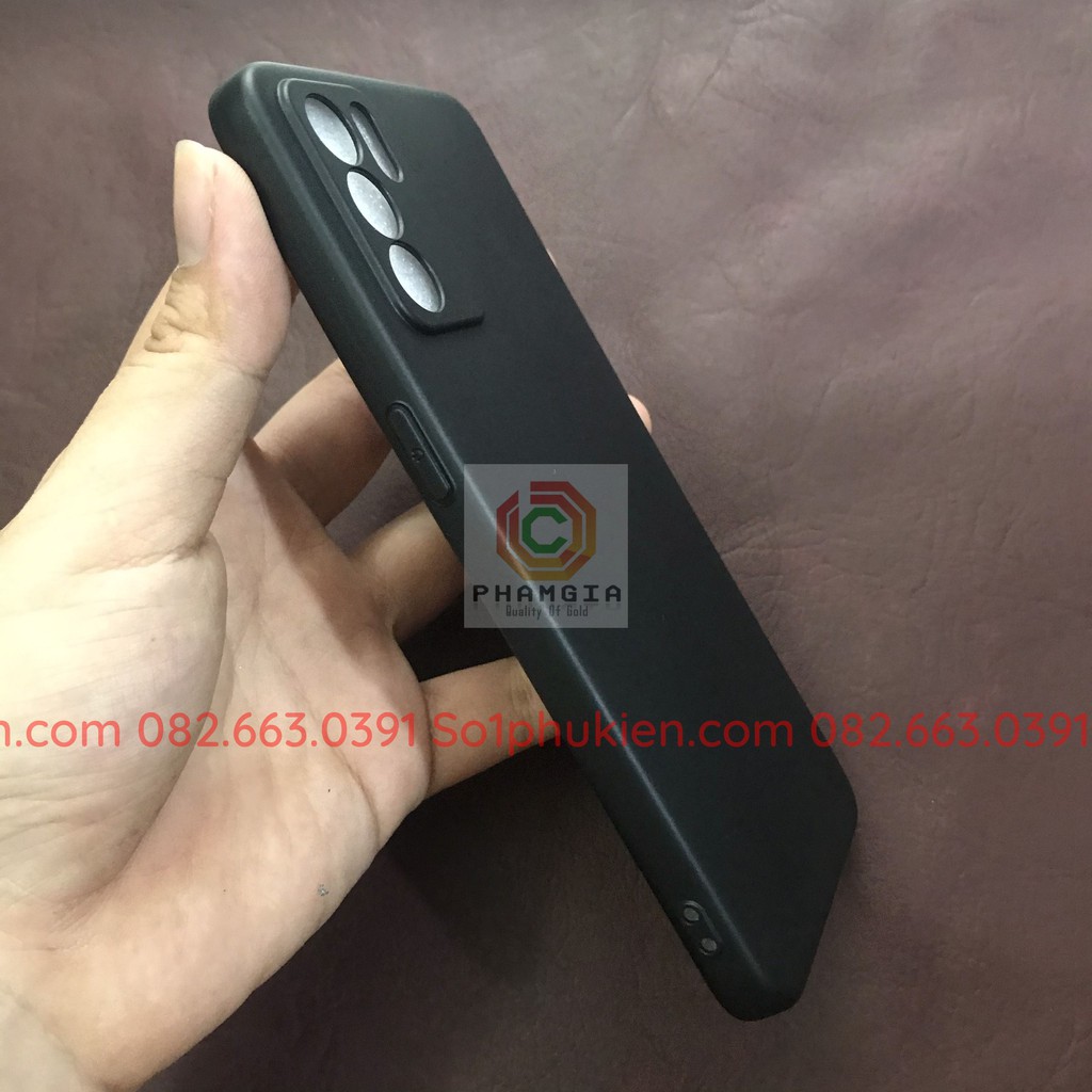 Ốp lưng Oppo Reno 6 5G (2021) dẻo đen có lỗ bảo vệ cam, cao cấp siêu bền