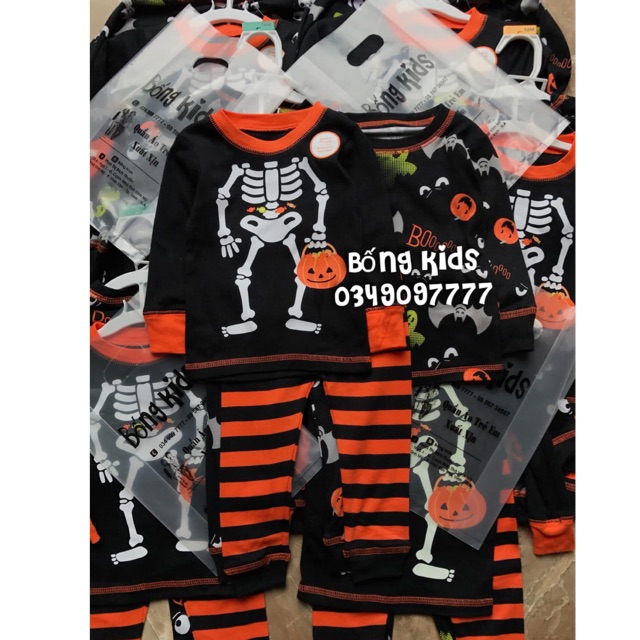 Set 2 Bộ Bé Trai Hallowen Đen Carters